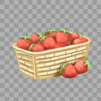 夏季水果一篮筐草莓图片素材免费下载