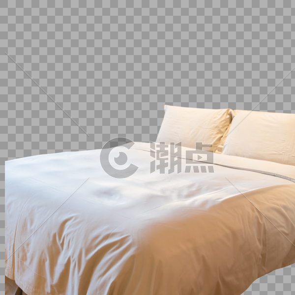 上海商务酒店双人床图片素材免费下载
