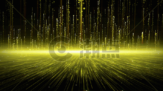 金色粒子光线星光舞台背景gif图片素材免费下载