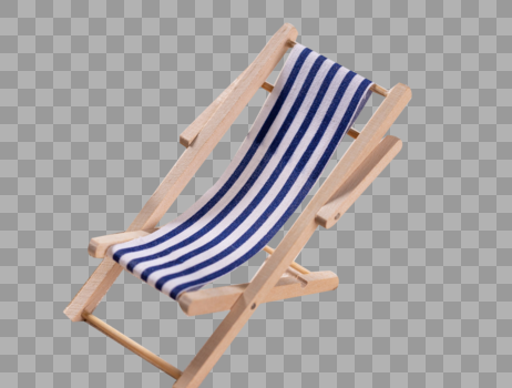 蓝色条纹沙滩摇椅图片素材免费下载