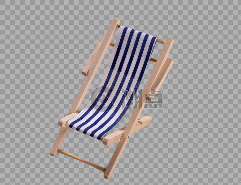 蓝色条纹椅子沙滩图片素材免费下载