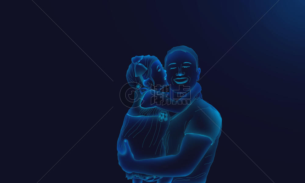 怀抱小宝宝的父亲图片素材免费下载