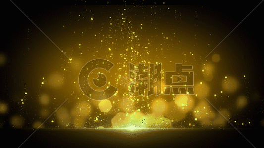 金色粒子光效舞台gif图片素材免费下载