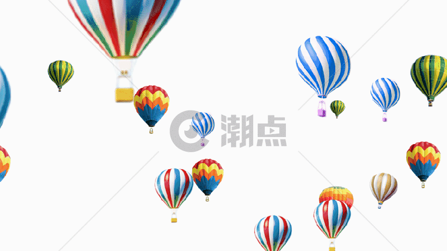热气球上升gif图片素材免费下载