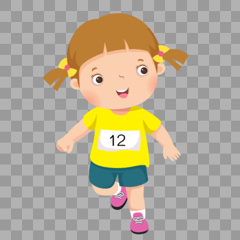 奔跑的小女孩图片素材免费下载