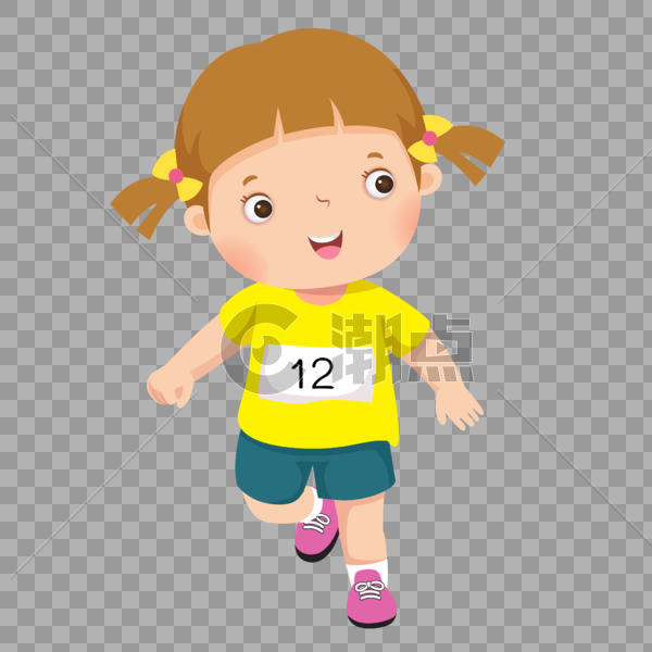 奔跑的小女孩图片素材免费下载