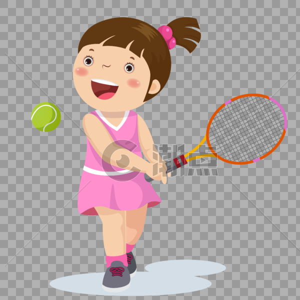 打网球的女孩图片素材免费下载