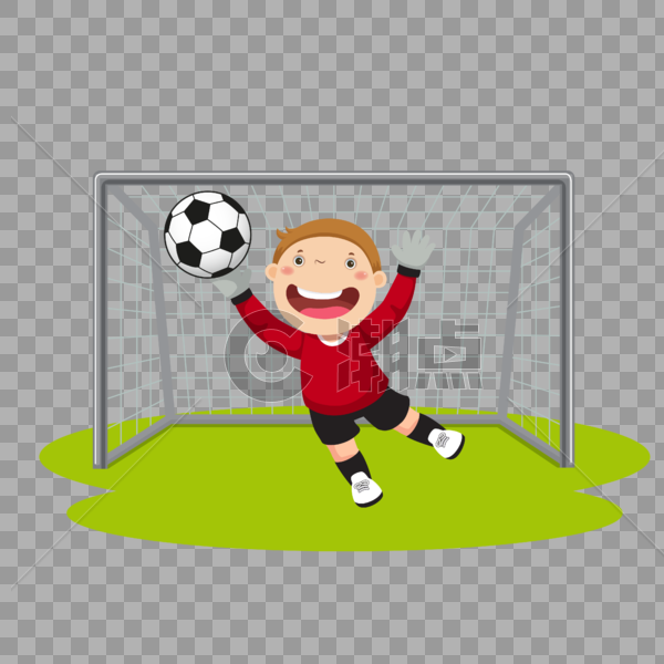 儿童运动会足球运动守门员图片素材免费下载