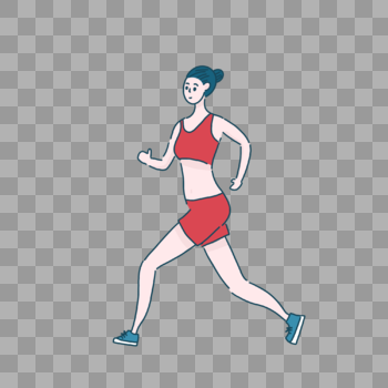 女人跑步图片素材免费下载