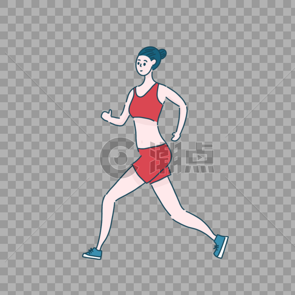 女人跑步图片素材免费下载