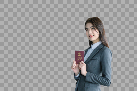 商务女性拿着护照图片素材免费下载