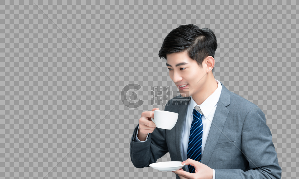商务男性喝咖啡图片素材免费下载
