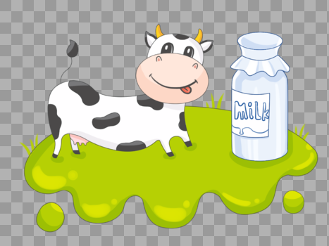 奶牛和牛奶图片素材免费下载