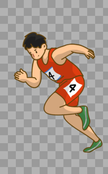 参加奥运会跑步的男孩图片素材免费下载