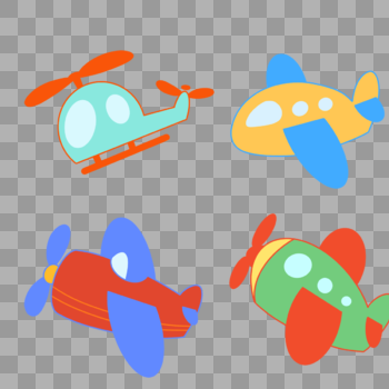 玩具小飞机图标图片素材免费下载