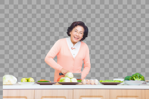 奶奶厨房做菜图片素材免费下载