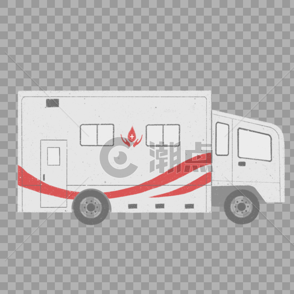 卡通献血车图片素材免费下载