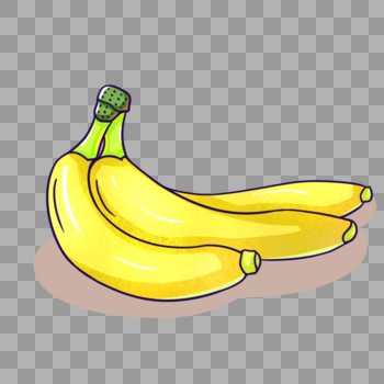 卡通黄色香蕉插图图片素材免费下载