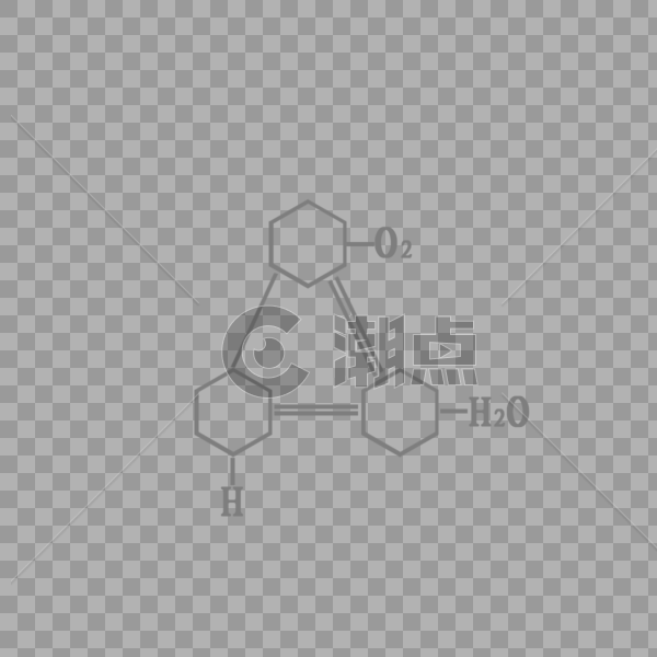 医学生物学化学分子结构式H2O图片素材免费下载
