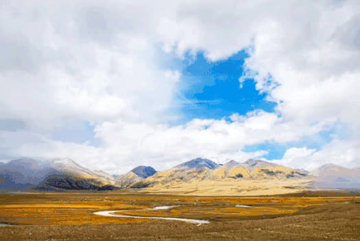 风起云涌的西藏山脉gif动图图片素材免费下载