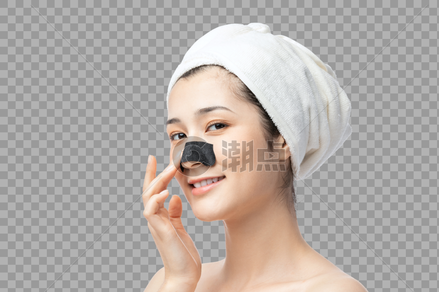 美女鼻贴美容图片素材免费下载