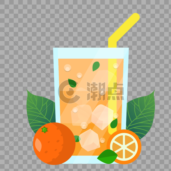 夏季橘子水果饮品图片素材免费下载