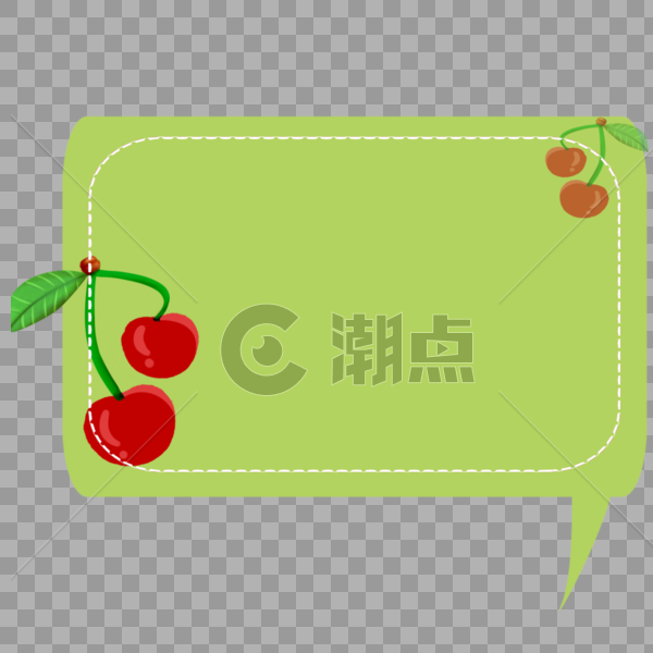 夏季樱桃水果边框图片素材免费下载