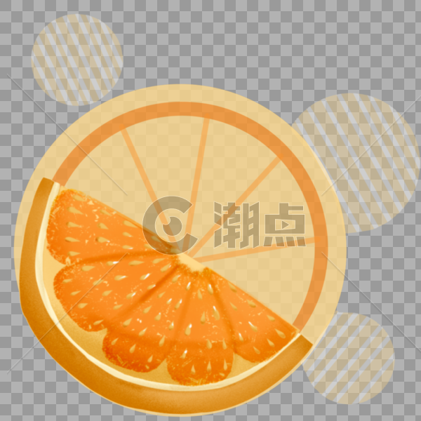 橙子水果夏季小清新边框图片素材免费下载