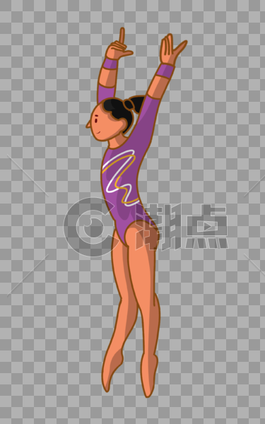 开始跳艺术体操的女孩子图片素材免费下载