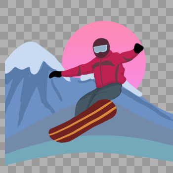 体育滑雪动感人物图片素材免费下载
