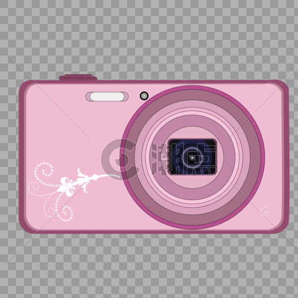 卡通手绘粉色拍照相机卡片机图片素材免费下载