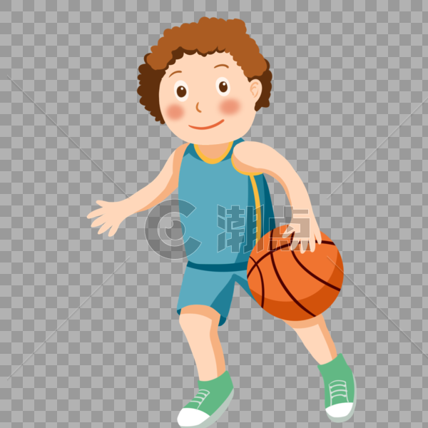 小男孩打篮球图片素材免费下载