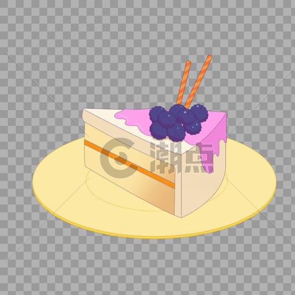 蓝莓果脆卷果酱橙子夹心蛋糕图片素材免费下载