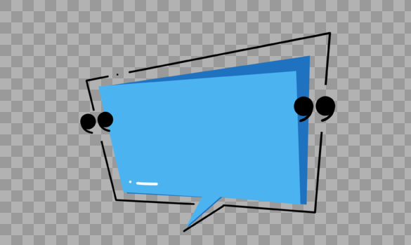 创意蓝色对话框设计图片素材免费下载