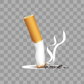 AI矢量图卡通立体烟头香烟戒烟元素图片素材免费下载