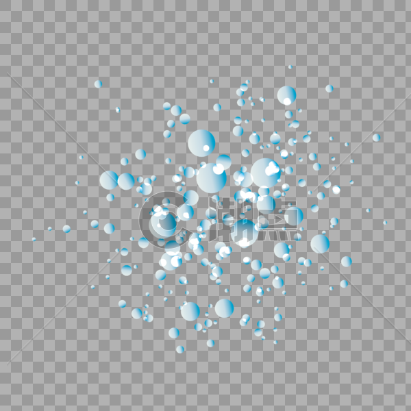 AI矢量图立体蓝色气泡水滴气泡元素图片素材免费下载