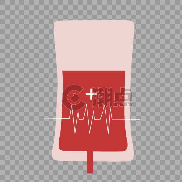 手绘世界鲜血日红色的输血袋创意图片素材免费下载