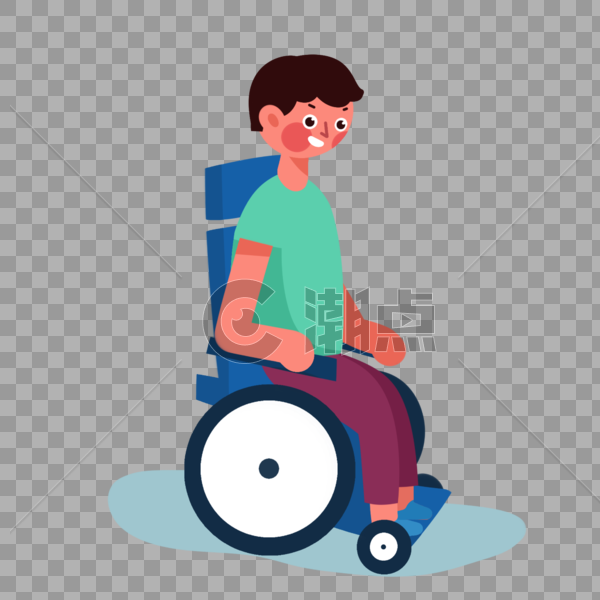 坐轮椅男孩图片素材免费下载