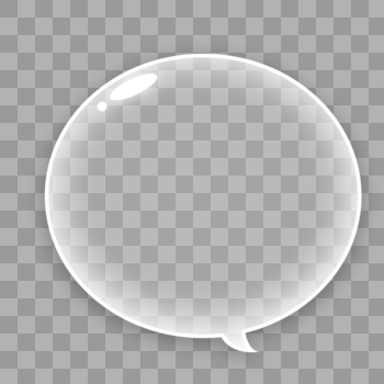 透明泡沫聊天气泡图片素材免费下载
