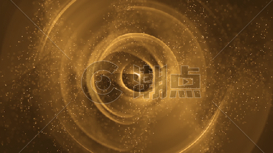 金色粒子光圈gif图片素材免费下载