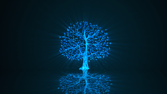 唯美大树粒子GIF图片素材免费下载