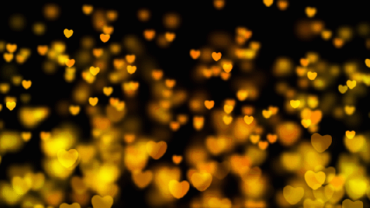 黄色心形动画元素GIF图片素材免费下载