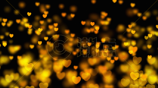 黄色心形动画元素GIF图片素材免费下载