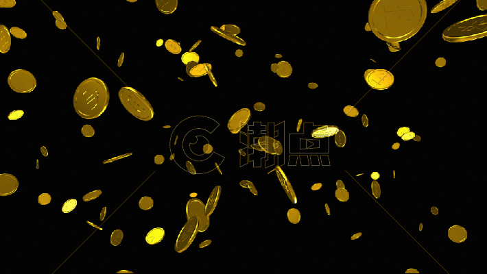 金币粒子发射元素gif图片素材免费下载