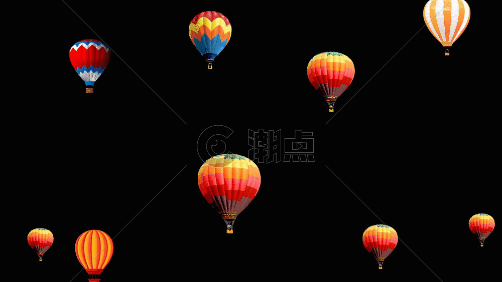 热气球素材动画GIF图片素材免费下载