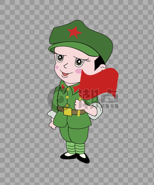 卡通红军图片素材免费下载