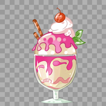 夏日水果酱冰淇淋图片素材免费下载