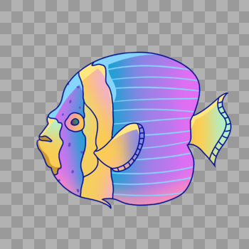 一条彩色的鱼图片素材免费下载