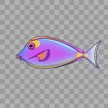 一条彩色的鱼图片素材免费下载