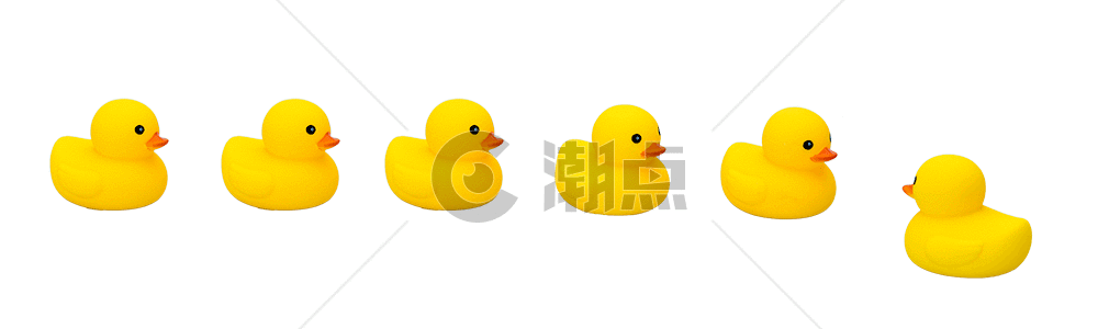 儿童节可爱的小黄鸭分割线gif图片素材免费下载